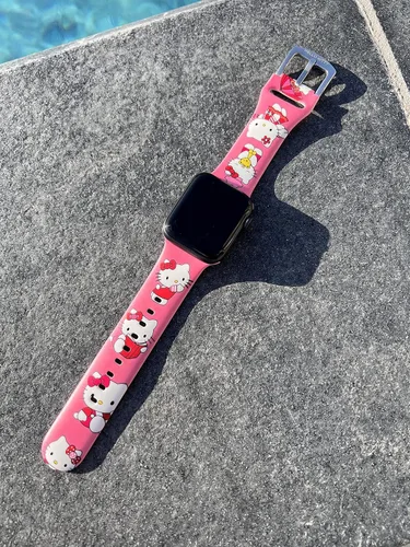 Miniatura 2 de Correa de silicona para Apple Watch de Hello Kitty para 38/40/1.614 in para Series 7/6/5/4/3/2/1/SE
