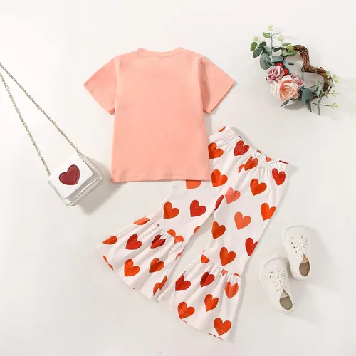 Miniatura 30 de Conjunto de sudadera con cuello redondo y estampado de pastel de calabaza para niña, camiseta y pantalones acampanados