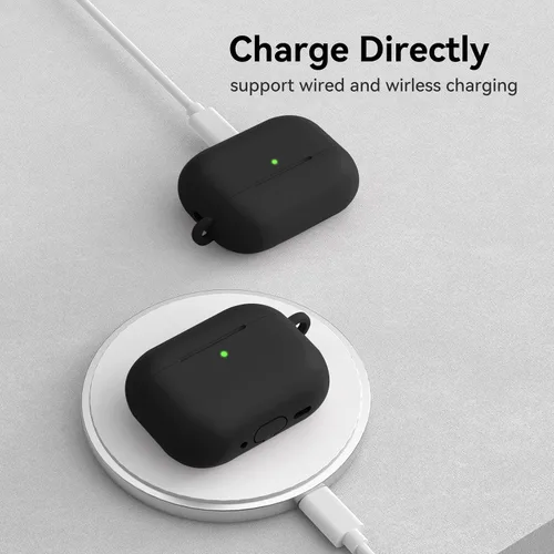 Miniatura 6 de Compatible con funda AirPods Pro 3, bonita funda protectora de silicona para Apple AirPods Pro 3 con kit de limpieza y llavero, accesorios