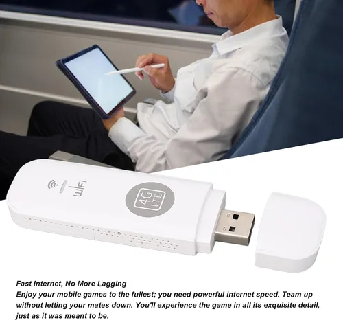 Miniatura 4 de VBESTLIFE 4G LTE USB WiFi Dongle y router de punto de acceso móvil, módem de viaje portátil con ranura para tarjeta SIM, soporte B1 3 5 7 8 20 28 38