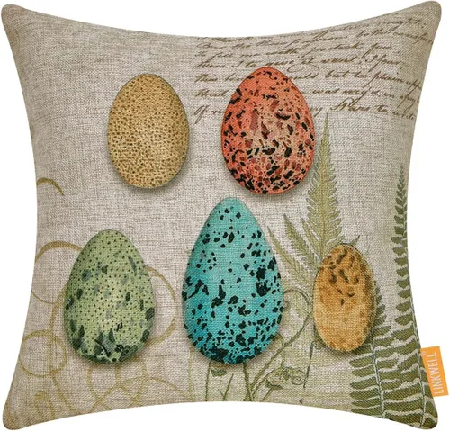 Miniatura 10 de CC1892 - Funda de almohada con diseño de nido de pájaros, 18 x 18 pulgadas, decoración de primavera de Pascua