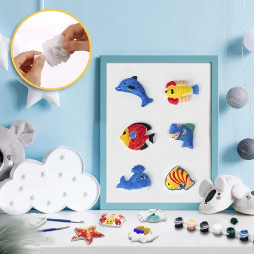 Miniatura 6 de KODATEK 80 piezas de artes y manualidades para niños de 4 a 8 años, kit de pintura para niños, kit de actividades de manualidades de Pascua