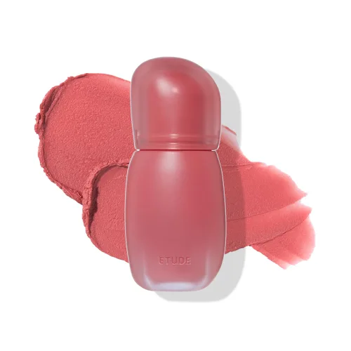 Miniatura 28 de Labial líquido pigmentado Etude, color #01 rosa análogo (4g), de larga duración, resistente al agua, con un ligero acabado mate, cobertura total