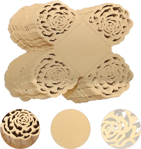 Miniatura 2 de Cajas de macarrón, 50 unidades de envoltorios de trufas de papel, tazas de chocolate para magdalenas, cupcakes, magdalenas, dulces, mini aperitivos
