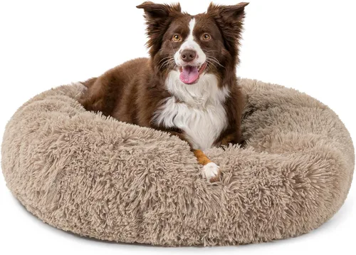 Miniatura 12 de PetAmi Cama calmante para perros y gatos pequeños y medianos, 23 camas redondas en forma de dona, cama lavable y esponjosa de piel sintética