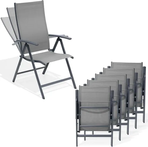 Miniatura 11 de Crestlive Products. Conjunto de 2 sillas plegables de patio, 7 niveles ajustables, reclinables, con respaldo alto, para exterior, sillas de césped