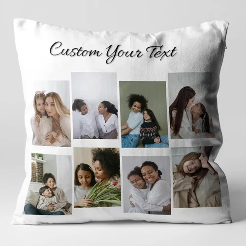 Miniatura 11 de Almohada personalizada con foto y texto - Regalo conmemorativo personalizado para la familia, aniversario, boda, almohada decorativa de 16 x 16