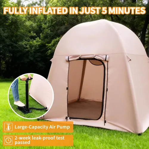 Miniatura 3 de Inflatable Camping Tent with Hand Pump,4 Season Waterproof Outdoor Oxford Blow up 2-4Person with Mesh Windows & Door Tent House.