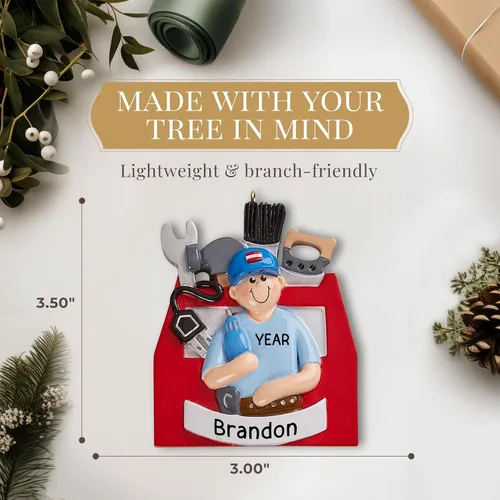 Miniatura 4 de Adorno personalizado de manitas 2026 Adornos de Navidad personalizados con grabado láser las 24 horas para árbol Electricista personalizado