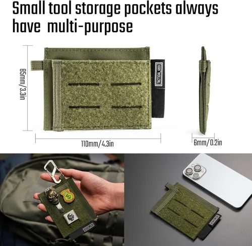 Miniatura 3 de TACTICAL GEEK EXT5 EDC - Bolsa de almacenamiento delgada, elegante y ligera, organizador de tarjetas con tela de nailon, bolsillo para tarjetas