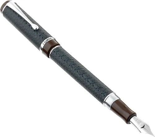 Miniatura 25 de Conklin Duragraph - Pluma estilográfica ámbar, punta media de oro macizo de 14 quilates, elegante herramienta de escritura con acabado ámbar cálido