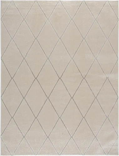 Miniatura 2 de SAFAVIEH - Alfombra de colección Revive, 9' x 12', beige, diseño enrejado, no se desprende y de fácil cuidado, ideal para áreas de alto tráfico