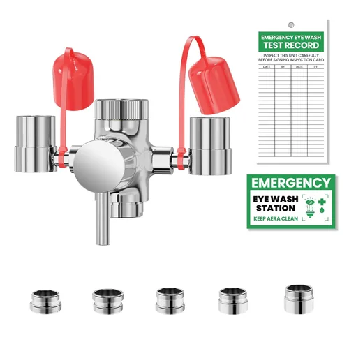 ARRISEA Kit de lavado de ojos montado en grifo Estación de lavado de ojos Accesorio de fregadero Kit de lavado de ojos de emergencia con adaptador