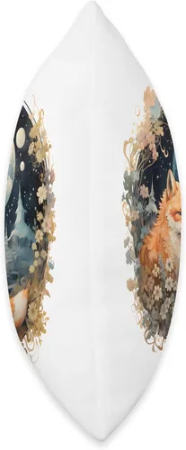 Miniatura 2 de Cushy Haven Cozy Woodland Nursery Accent Moonlight Fox - Almohada de 16 x 16 pulgadas, multicolor