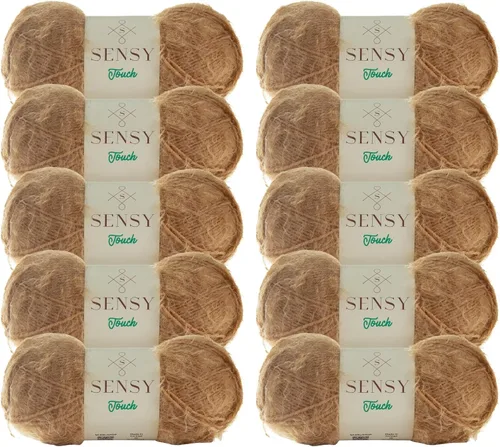 Miniatura 37 de Sensy Touch - Ovillo de lana, 3.5 onzas, 268 yardas, calibre 3 claro (blanco)