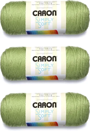 Miniatura 19 de Caron Simply Soft - Hilo verde militar, paquete de 3 unidades de 6.00 oz/6 onzas, 100% acrílico, peinado #4 (mediano), 315 yardas, tejido/ganchillo