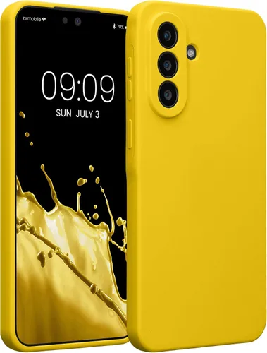 Miniatura 181 de kwmobile Funda compatible con Samsung Galaxy A13 4G - Funda delgada de silicona TPU - Acabado suave al tacto - Amarillo radiante