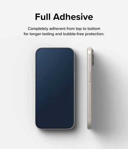 Miniatura 8 de Ringke Vidrio de cubierta completa [súper fácil de instalar] compatible con iPhone 15, compatible con fundas, inastillable, dureza 9H, vidrio