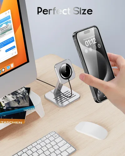 Miniatura 7 de Cargador inalámbrico magnético para iPhone 17/17 Pro/17 Pro Max/Air/16/15/14/13/12, almohadilla de carga segura para AirPods Pro 3 2 (negro)