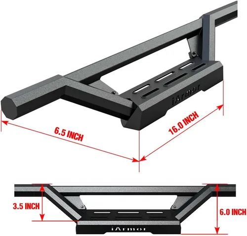 Miniatura 3 de APS Drop Steps - Estribos compatibles con Ford F-150 2015-2026 Regular Cab y F-250 / F-350 Super Duty 2017-2026 Estribos laterales de acero
