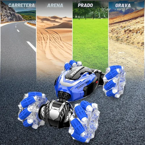 Miniatura 6 de Coche de Control Remoto, Coche de Acrobacia RC con Detección de Gestos, 4x4 Transformación Todo Terreno para Girar, Control Remoto de 2.4Ghz