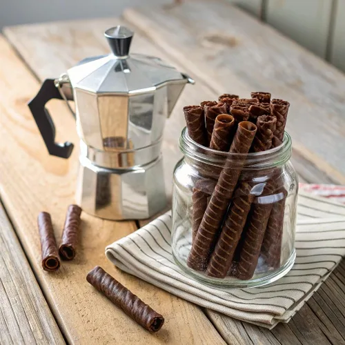 Miniatura 3 de Snack Break Rollos de Oblea de Avellana, Galletas de Oblea Enrolladas, Snack Delicioso con Capa de Cacao, Envueltos Individualmente, Palitos