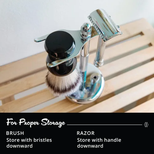 Miniatura 5 de RoyalShave - Soporte de seguridad para afeitar y cepillos, cromo pulido