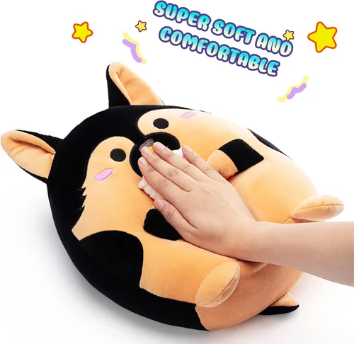 Miniatura 6 de Almohada original de 13 pulgadas para perro de policía, juguete de peluche de animal de peluche, tamaño grande, suave, lindo, adorable peluche