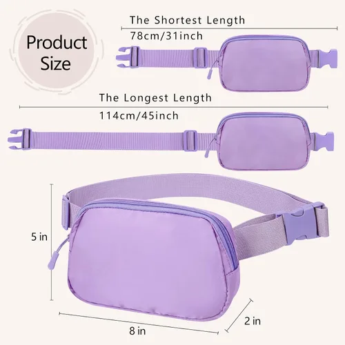 Miniatura 184 de Riñonera cruzada para mujeres y hombres, bolsa para cinturón para senderismo con correa ajustable, riñonera para correr, entrenamiento, deportes