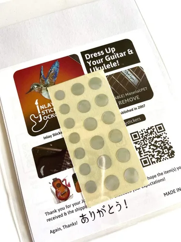Miniatura 11 de Adhesivos de incrustación para marcadores de diapasón de guitarras y bajo - 0.32 cm Pequeñas marcas laterales en forma de punto - Abulón azul
