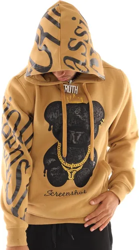 Miniatura 12 de SCREENSHOT Sudadera urbana de forro polar para hombre, diseño de dibujos animados de animación, parche bordado de gel