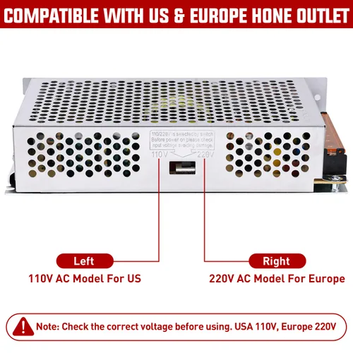 Miniatura 5 de Nilight AC 110V/220V a DC 12V Convertidor de Voltaje 10A 120W Fuente de Alimentación Conmutada Adaptador Transformador Salida de Bajo Voltaje Driver