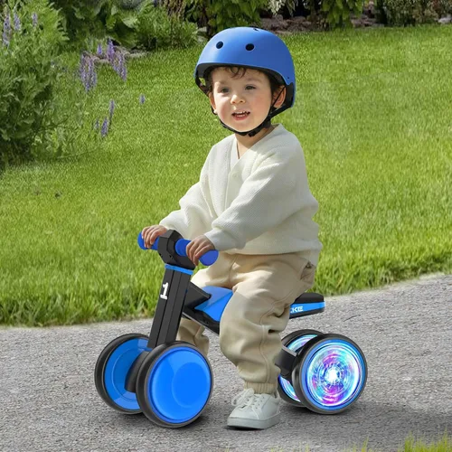 Miniatura 8 de ESPRAY - Bicicleta de equilibrio para bebés con iluminación colorida, para niños de 1 año, primera bicicleta para niños de 12 a 24 meses con asiento