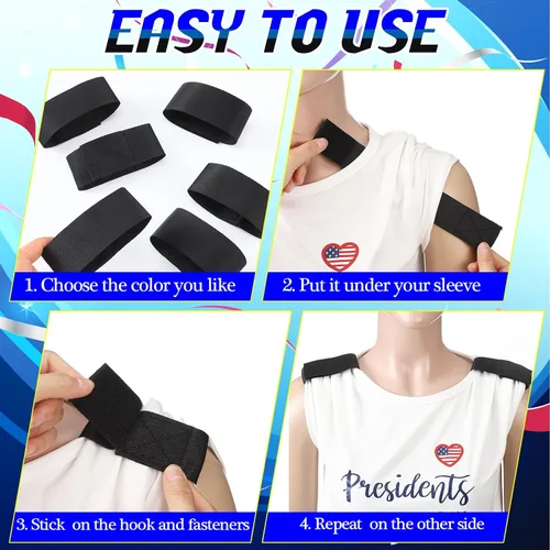 Miniatura 6 de Kajaia Sleeve Holders Sports Sleeve Clips Soccer Softball for Sports T Shirts Baseball Negro