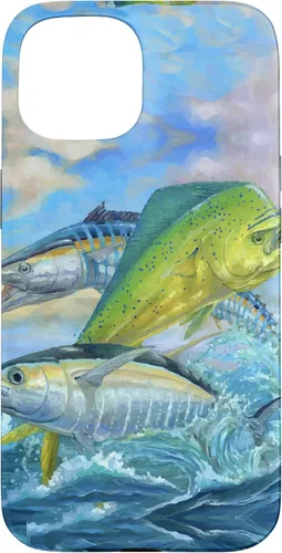 Miniatura 6 de iPhone 13 lindo Mahi Mahi verde pesca atún caso