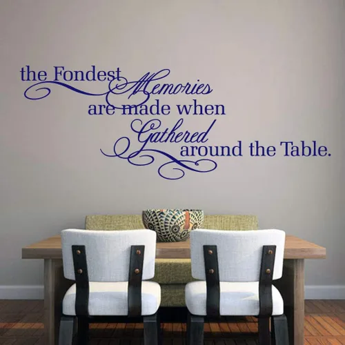 Miniatura 5 de Sweetums Signatures - Adhesivo de pared para comedor, cocina - Los recuerdos más grandes, pegatina reunidos alrededor de la mesa - Varias opciones
