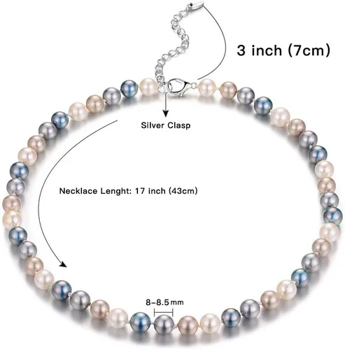 Miniatura 5 de BULINLIN - Gargantilla de cuentas con perlas, joyería de moda para cumpleaños, regalo para mujer