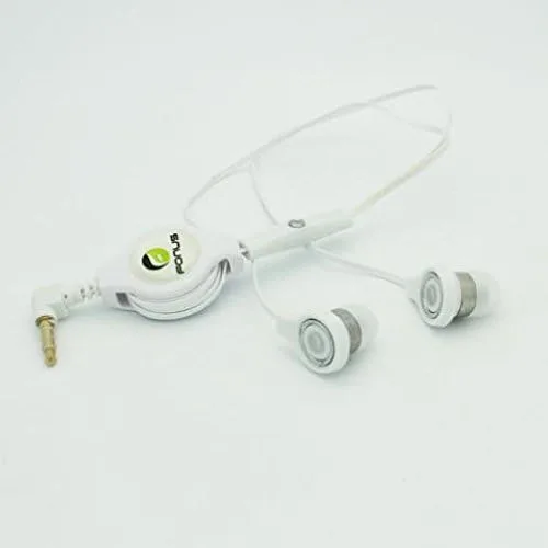 Miniatura 6 de Auriculares retráctiles manos libres con micrófono dual auriculares intrauditivos con cable [0.138 in] [blanco] para iPod Nano 5ª, 7ª