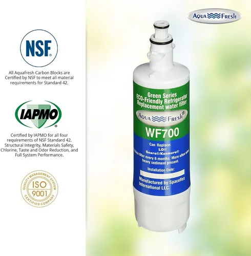Miniatura 7 de Aqua Fresh ADQ36006101 - Filtro de agua de repuesto compatible con LG LT700P, 9690, ADQ36006102, RFC 1200A, ADQ36006101-S, LFXS30766S, WSL-3, FML-3