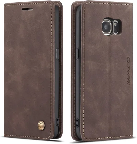 Funda de cuero estilo cartera vintage para Samsung S