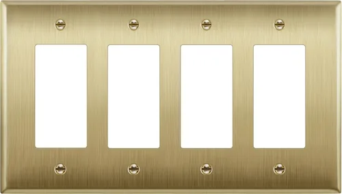 Miniatura 14 de LIDER Placa decorativa de pared de metal para interruptor o receptáculo, cubierta de salida de acero inoxidable, resistente a la corrosión