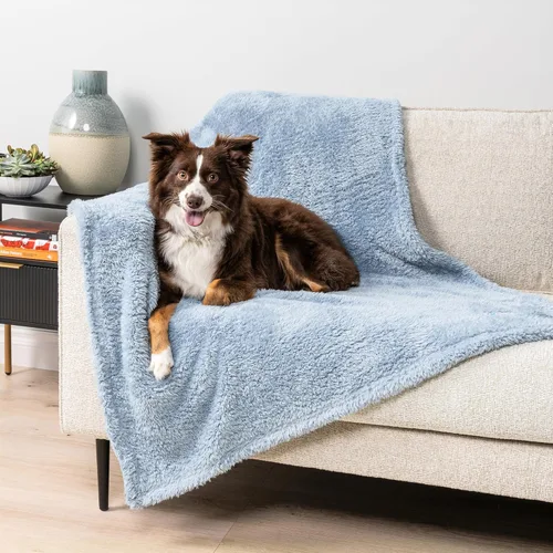 Miniatura 13 de PETAMI Manta de forro polar esponjoso para gatos y perros, gris, talla XL