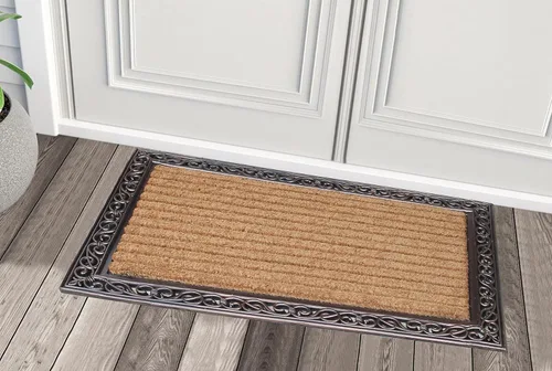 Miniatura 113 de A1HC Tapete para Puerta de Fibra de Coco Natural y Caucho, 30"x48" – Grueso, Duradero, Resistente, Anti-Desprendimiento, Resistente a