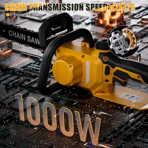 Miniatura 4 de Motosierra inalámbrica 3 en 1 para batería Dewalt de 20 V máxima, sierra de cadena portátil de mano de 12 pulgadas/8 pulgadas/6 pulgadas, 1000 W