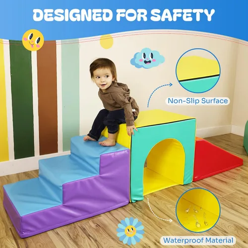 Miniatura 4 de New Bounce Juguetes de escalada para niños pequeños, juego suave para niños, bloques de escalada de espuma, equipo de gimnasio suave y seguro, ideal