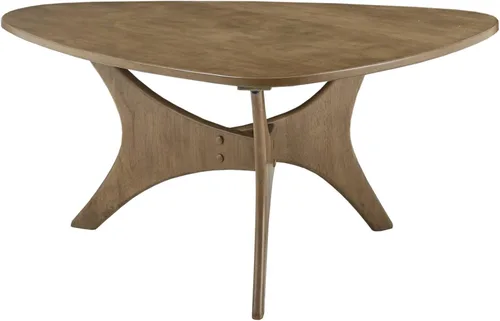 Miniatura 8 de INK+IVY Blaze Mesa de Centro de Madera Triangular Madera Contrachapada con Patas de Chapa de Madera, Moderna de Mediados de Siglo, Fácil Montaje