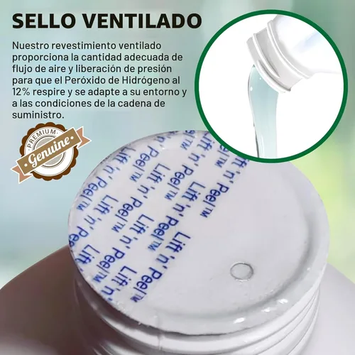 Miniatura 4 de Nature's Freedom 12% de peróxido de hidrógeno, H2O2 de grado alimenticio y agua purificada solamente, solución de 1 galón