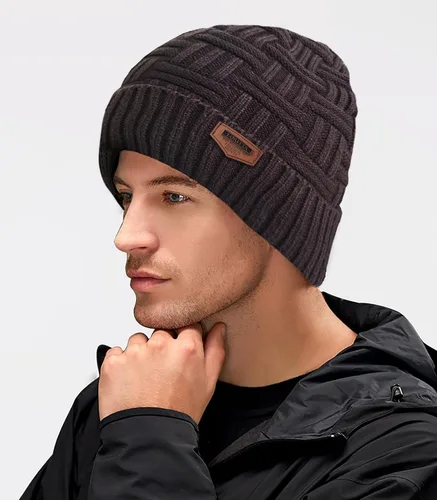 Miniatura 97 de Loritta Gorro de invierno cálido de punto grueso y holgado para hombre