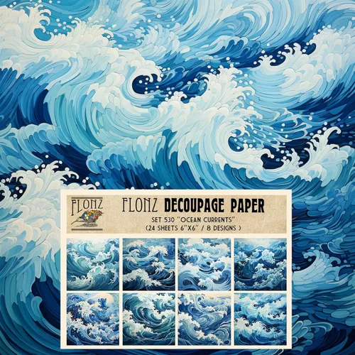 Miniatura 2 de Decoupage - Paquete de papel (24 hojas de 6 x 6 pulgadas) Glorious Storm # Papel de patrón de estilo vintage para decoupage, manualidades y álbumes