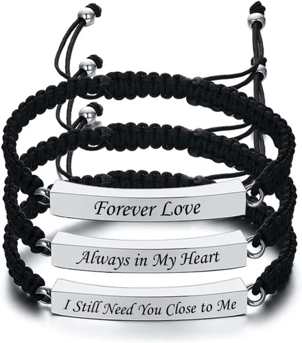 Miniatura 11 de Pulsera de urna personalizada para cenizas, recuerdos de joyería de cremación para mujeres y hombres, pulsera ajustable de cuerda tejida hecha a